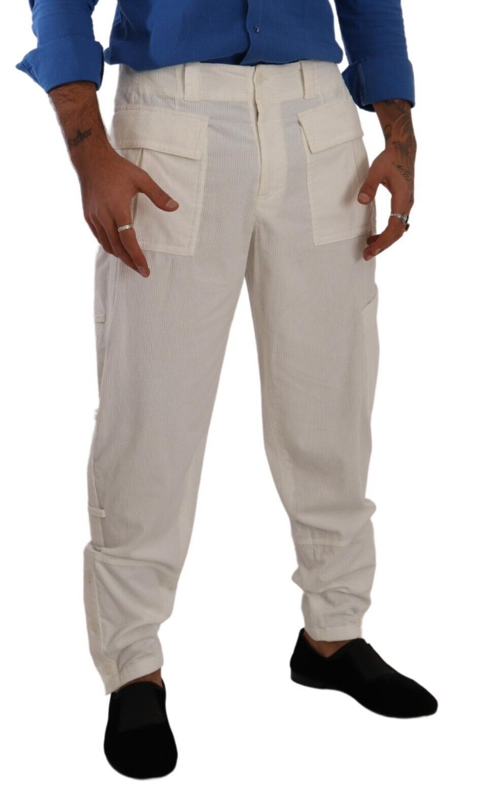 Карго панталон Dolce &amp; Gabbana Off White Cotton Corduroy