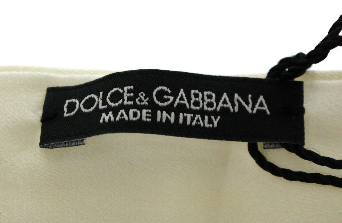 Колан Dolce &amp; Gabbana с бяла талия и копринен пояс