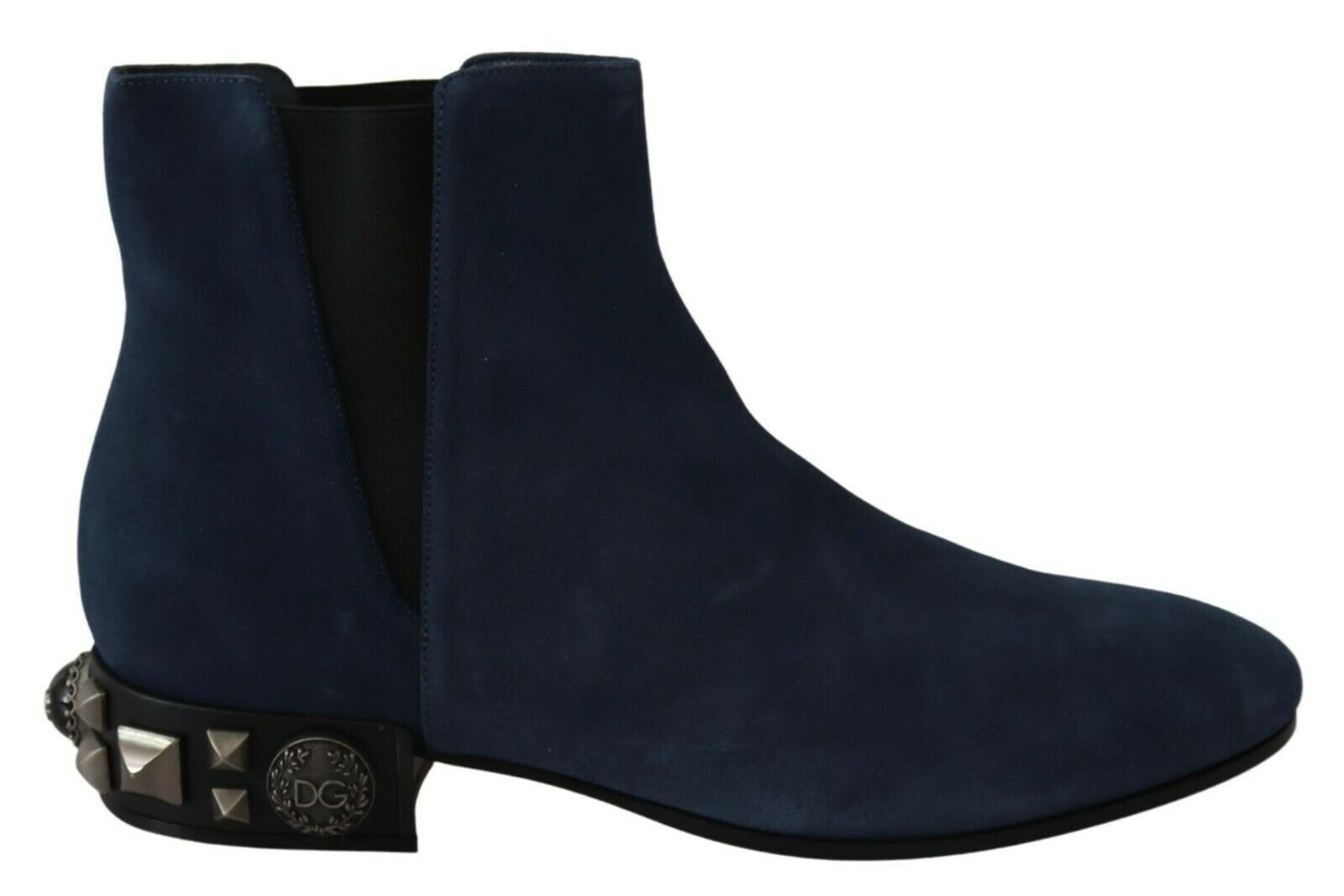 Dolce &amp; Gabbana Сини велурени ботуши с шипове Обувки