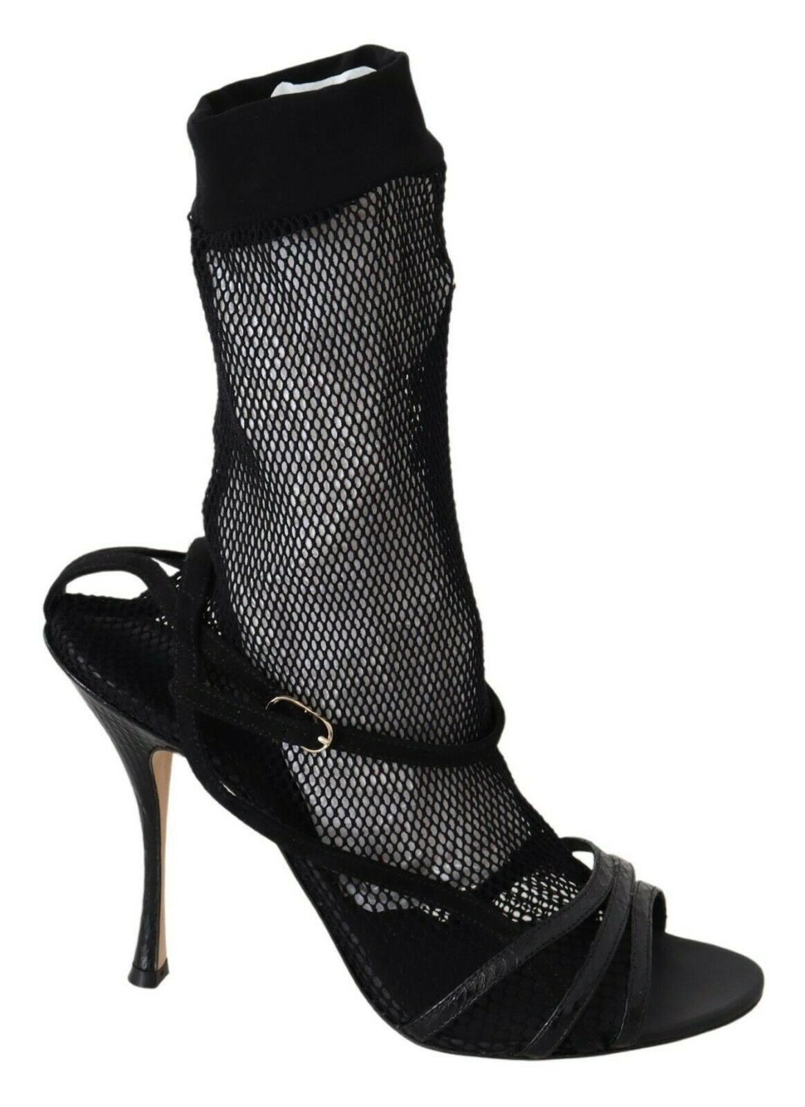 Dolce &amp; Gabbana Черни велурени къси ботуши Сандали Обувки