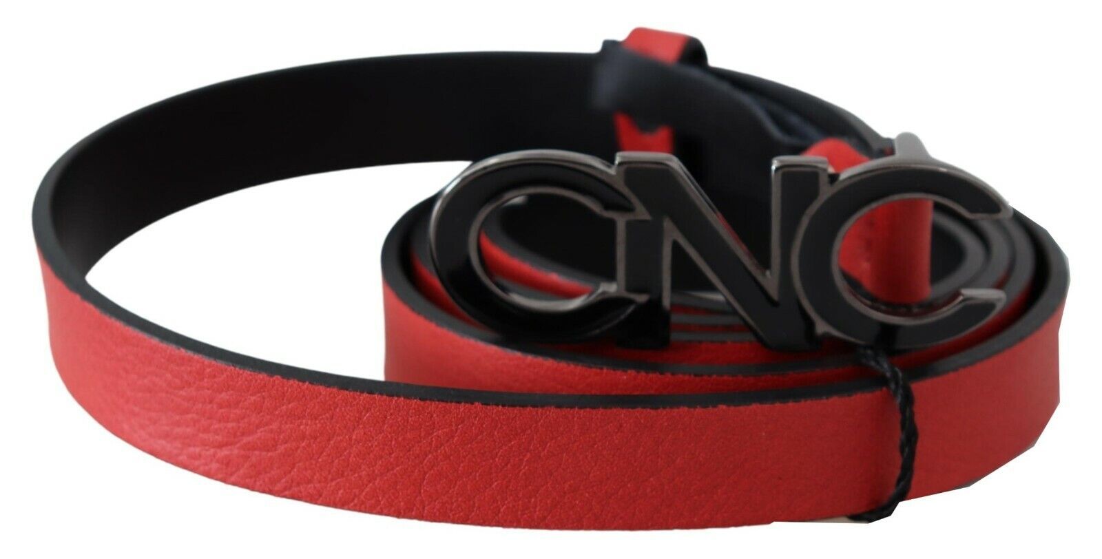 Costume National Elegant Red Leather Waist Belt
