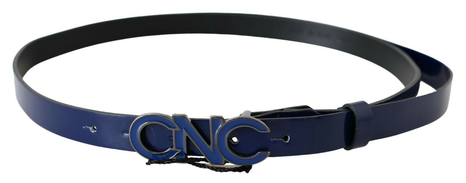 Костюм National Blue Leather Logo Skinny Fashion Belt