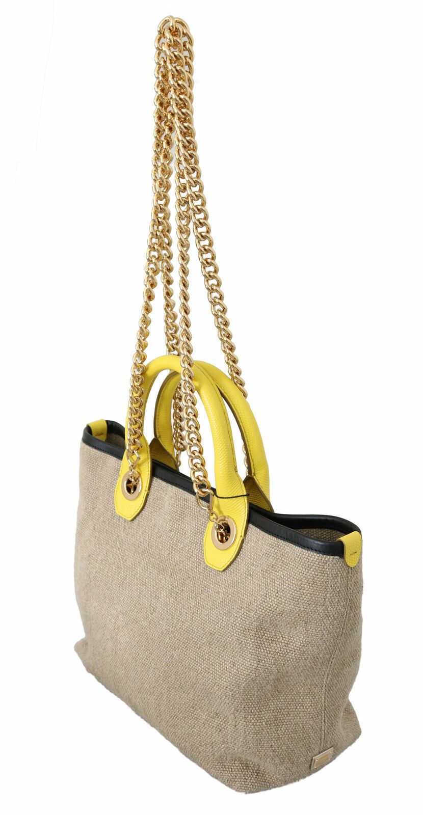 Dolce &amp; Gabbana, бежова златна чанта с презрамка през рамо, портмоне