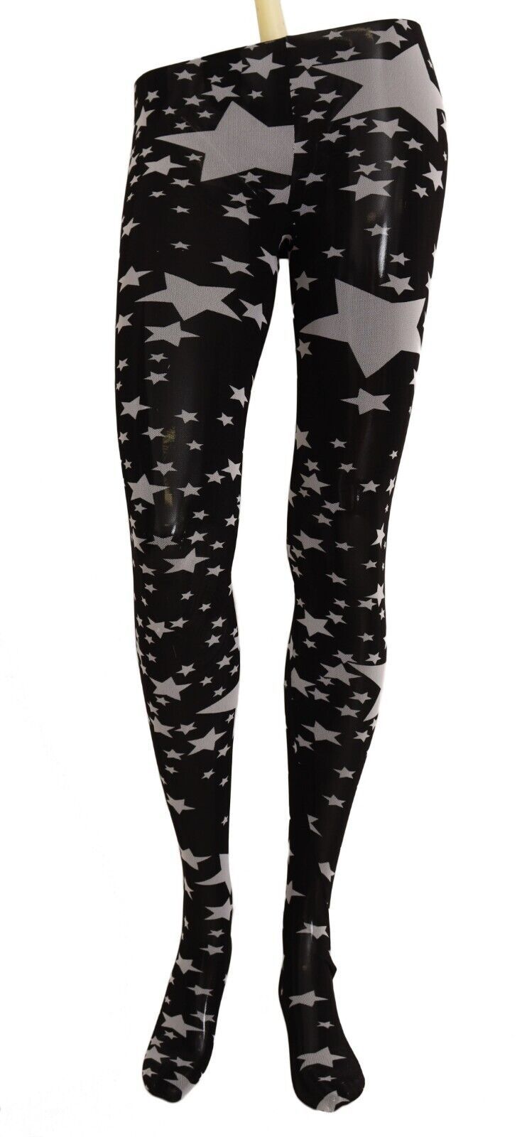 Dolce &amp; Gabbana Черно-бели найлонови чорапи с принт на звезди