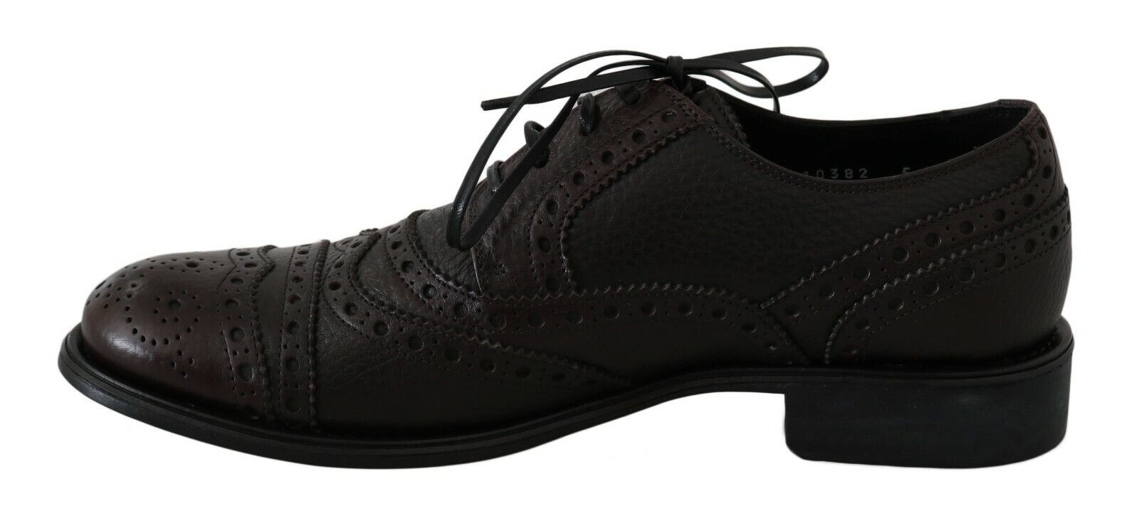 Dolce &amp; Gabbana Кафяви кожени официални обувки Wingtip Derby