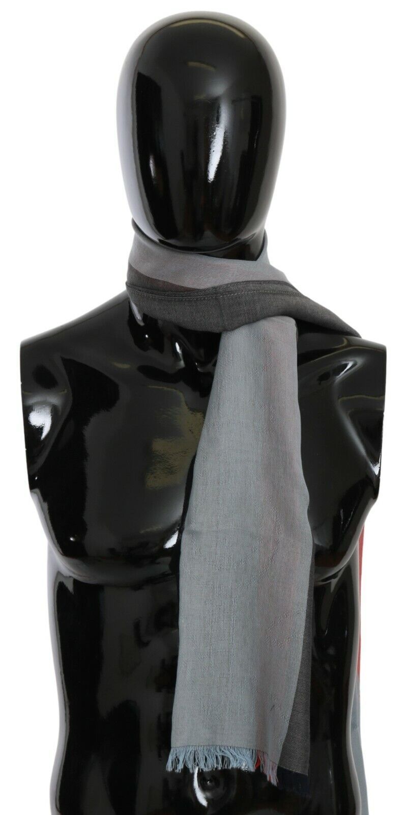 Dolce &amp; Gabbana сив памучен шал с ресни около врата