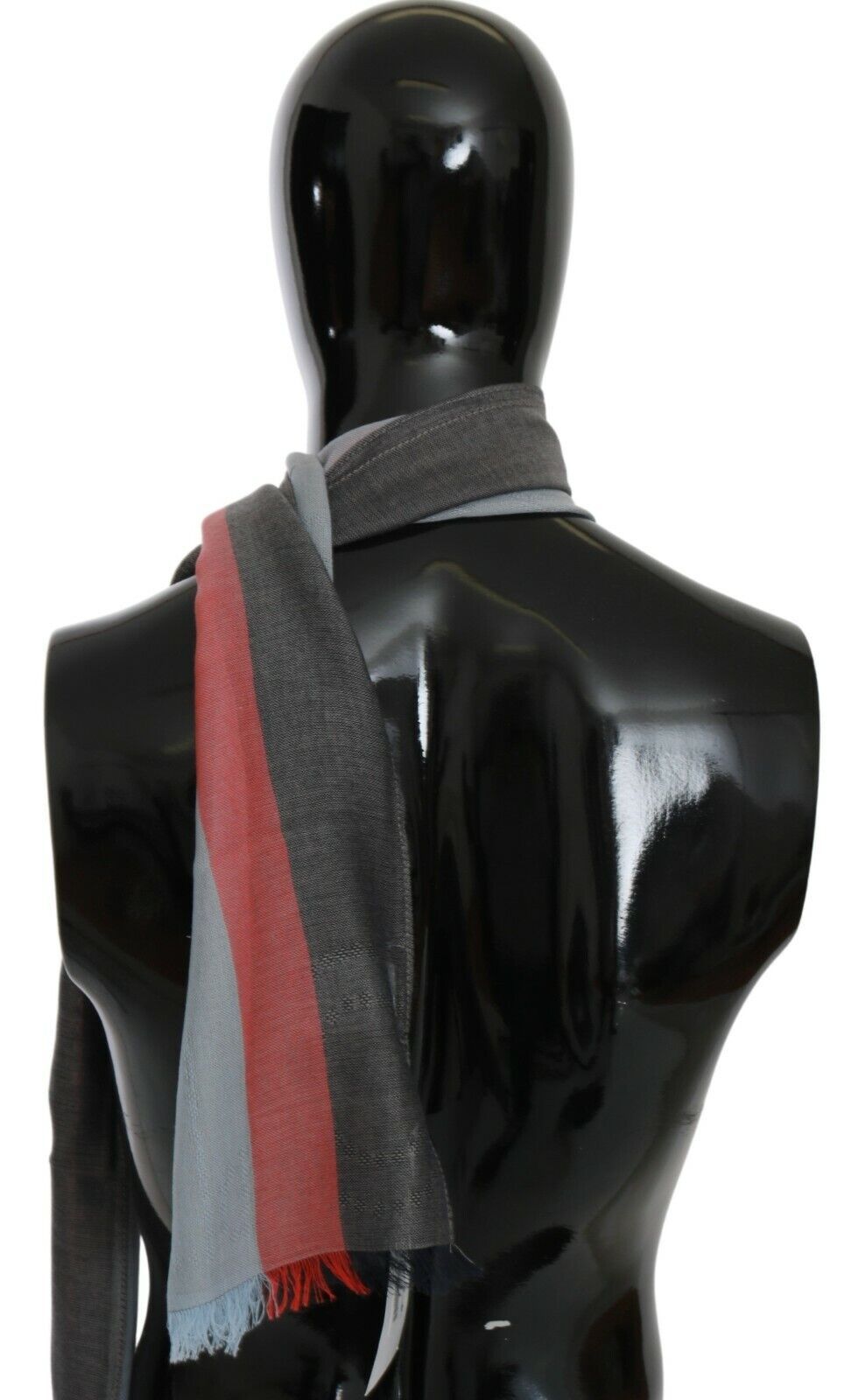 Dolce &amp; Gabbana сив памучен шал с ресни около врата