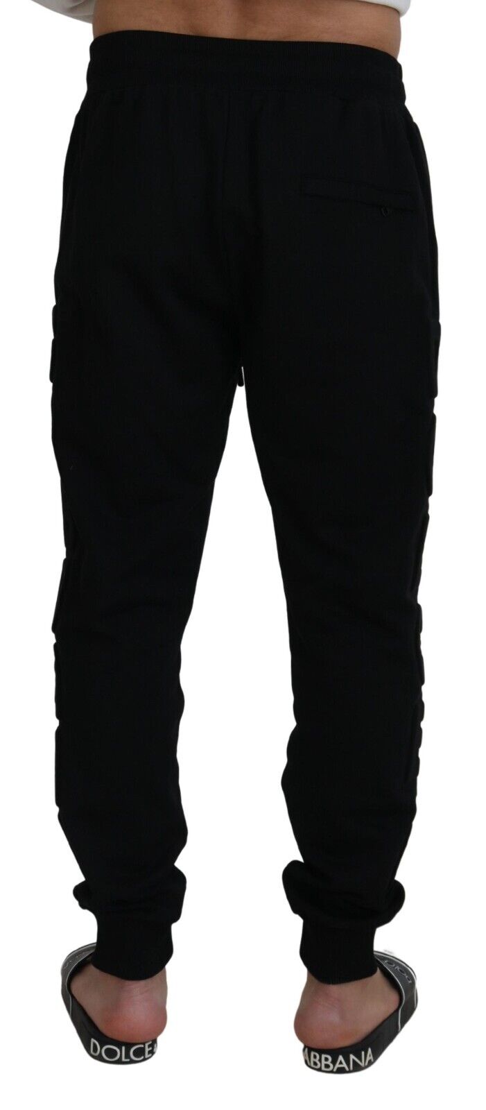 Черни памучни мъжки панталони Dolce &amp; Gabbana