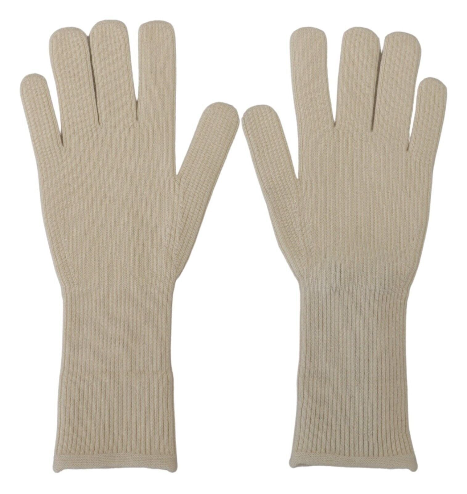 Мъжки ръкавици Dolce &amp; Gabbana с бели кашмирени плетени ръкавици