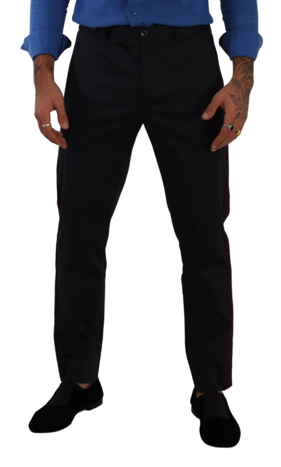 Dolce &amp; Gabbana Сини памучни тесни панталони Chino от Бордо