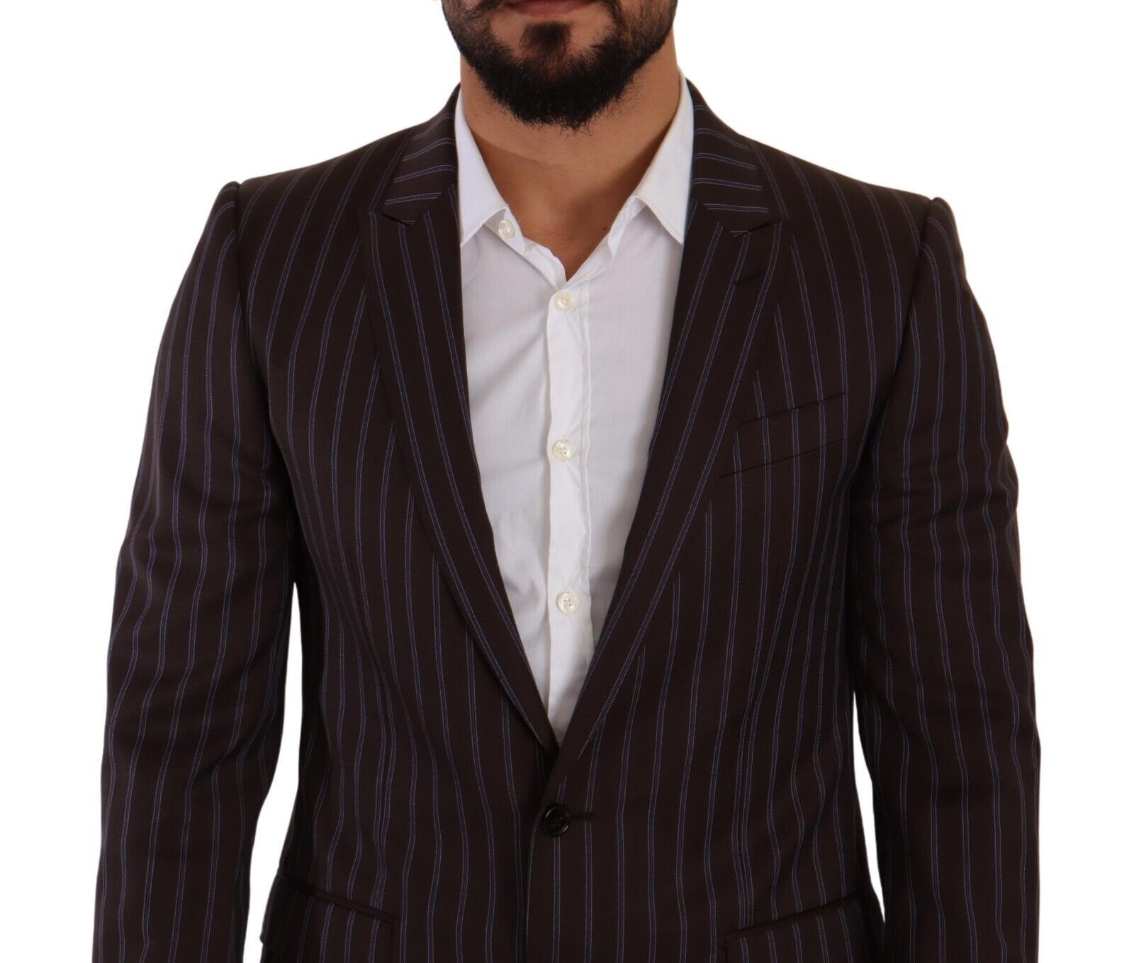 Dolce &amp; Gabbana Bordeaux MARTINI Slim Fit костюм от 2 части на райета