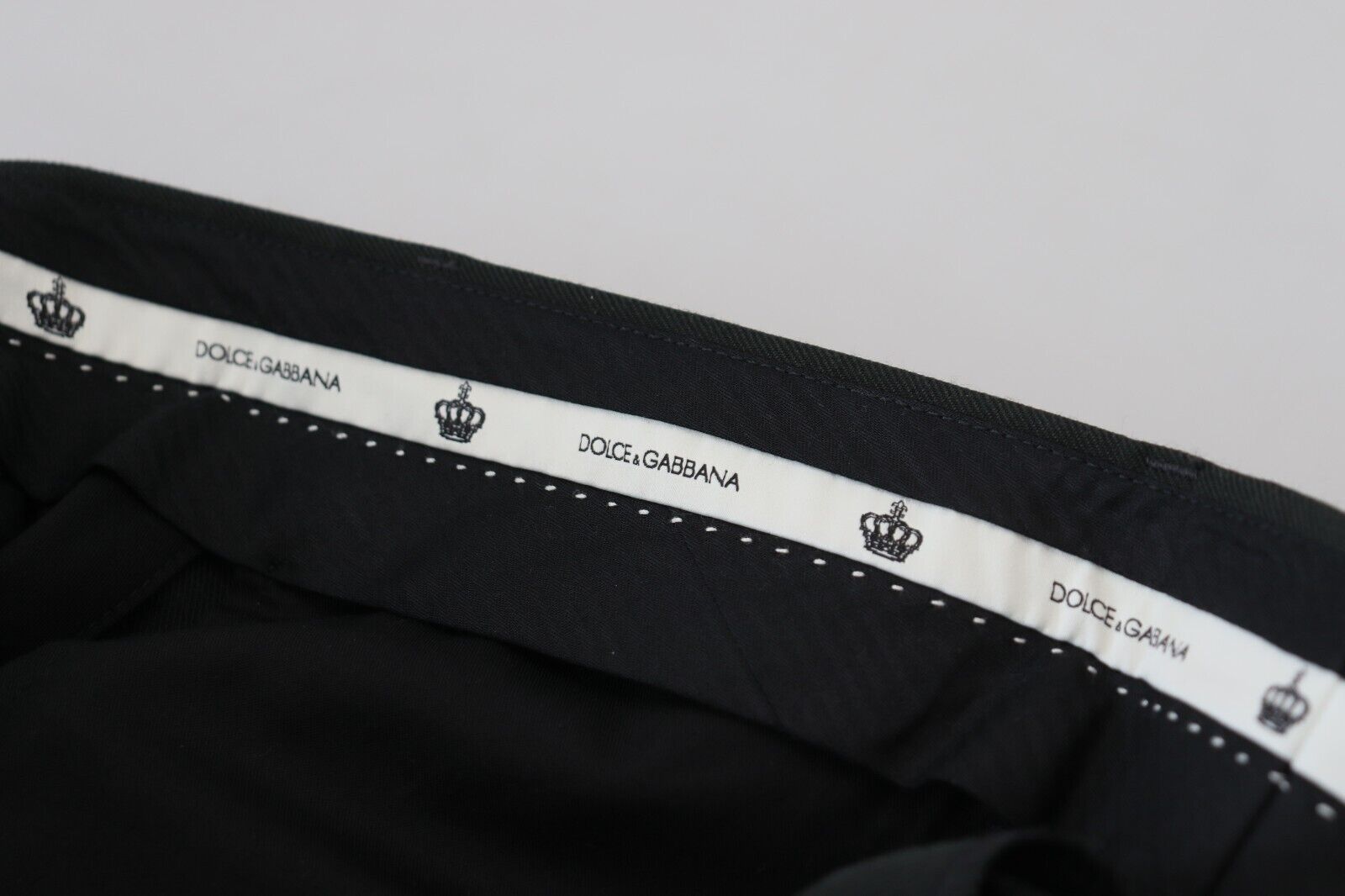 Dolce &amp; Gabbana Мъжки панталон с черни райета Памучни панталони