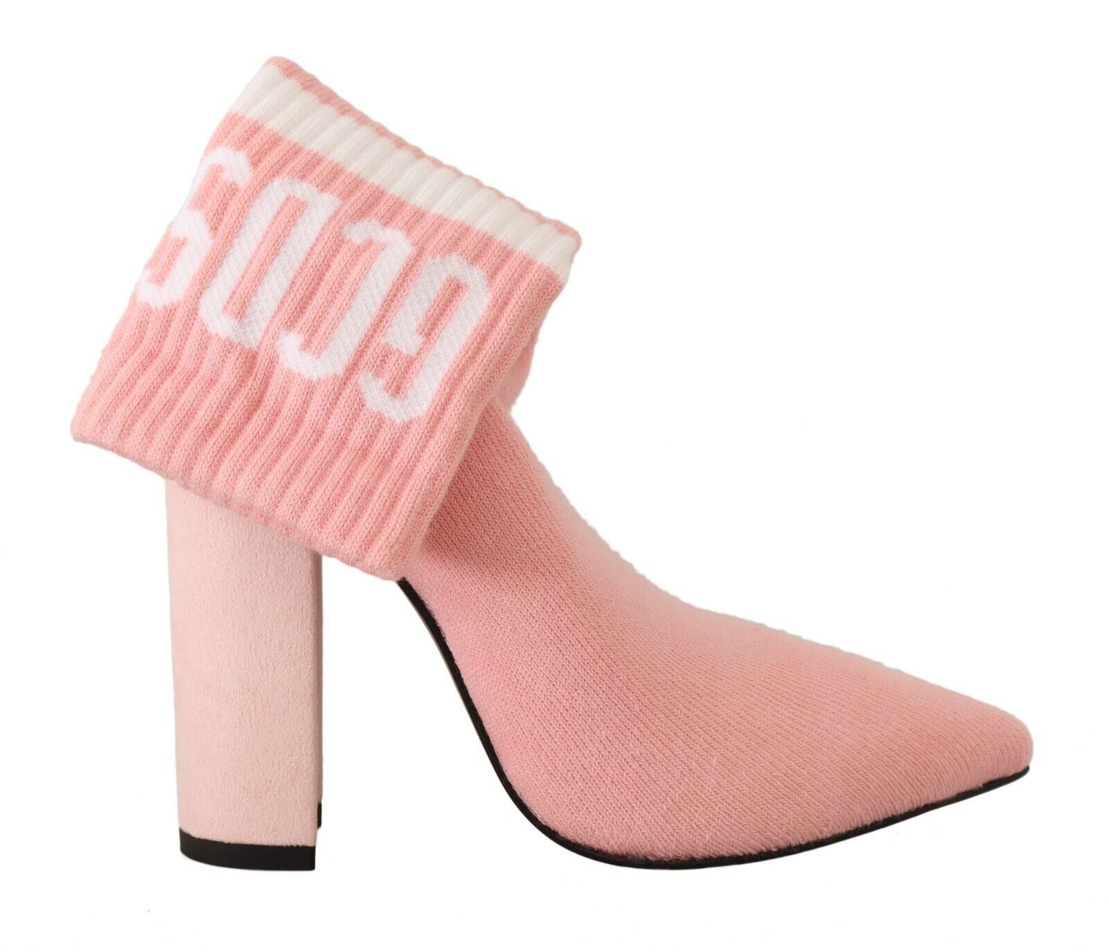 GCDS Розови велурени чорапи с лого Боти до глезена Обувки