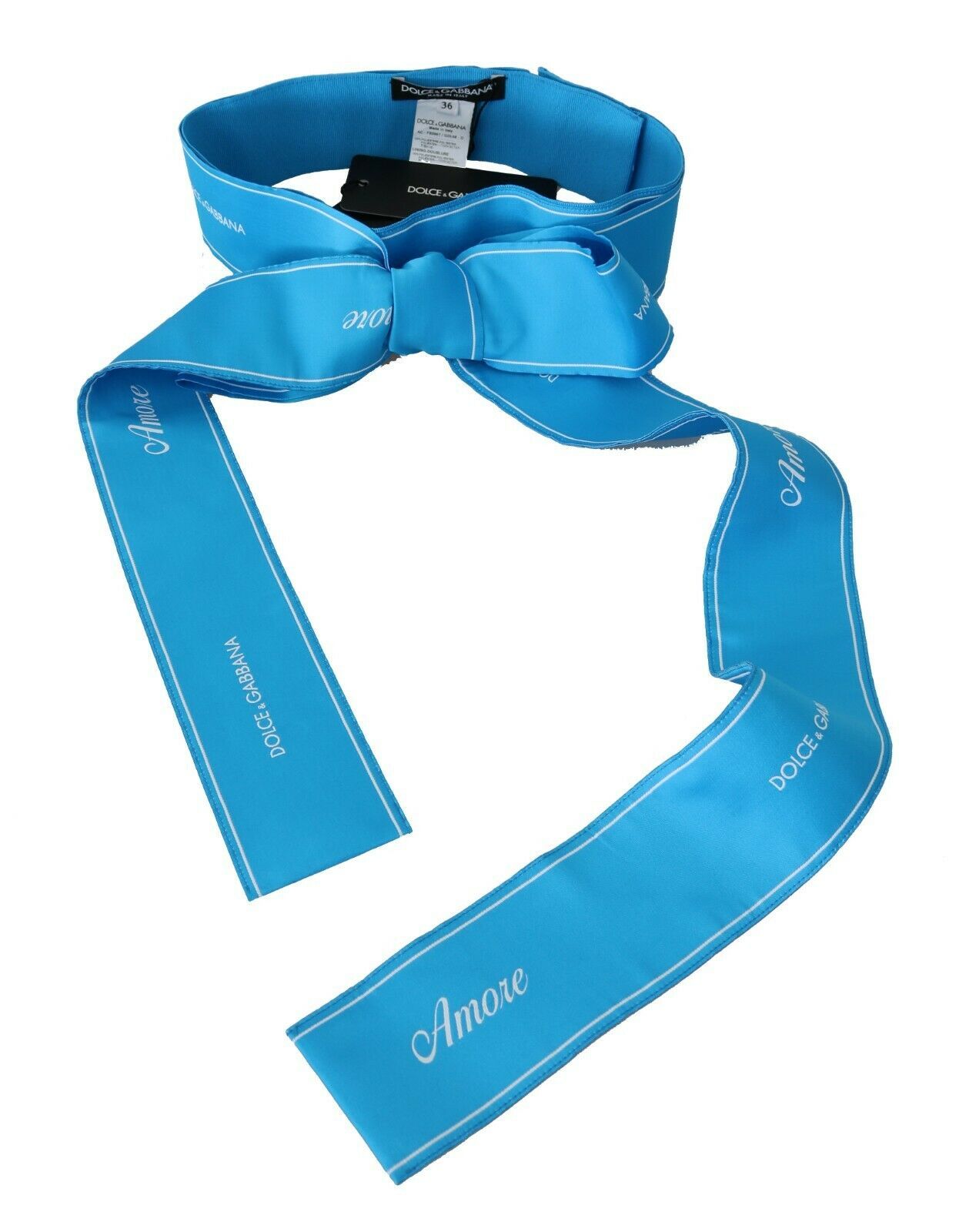 Dolce &amp; Gabbana Синя панделка с широка панделка