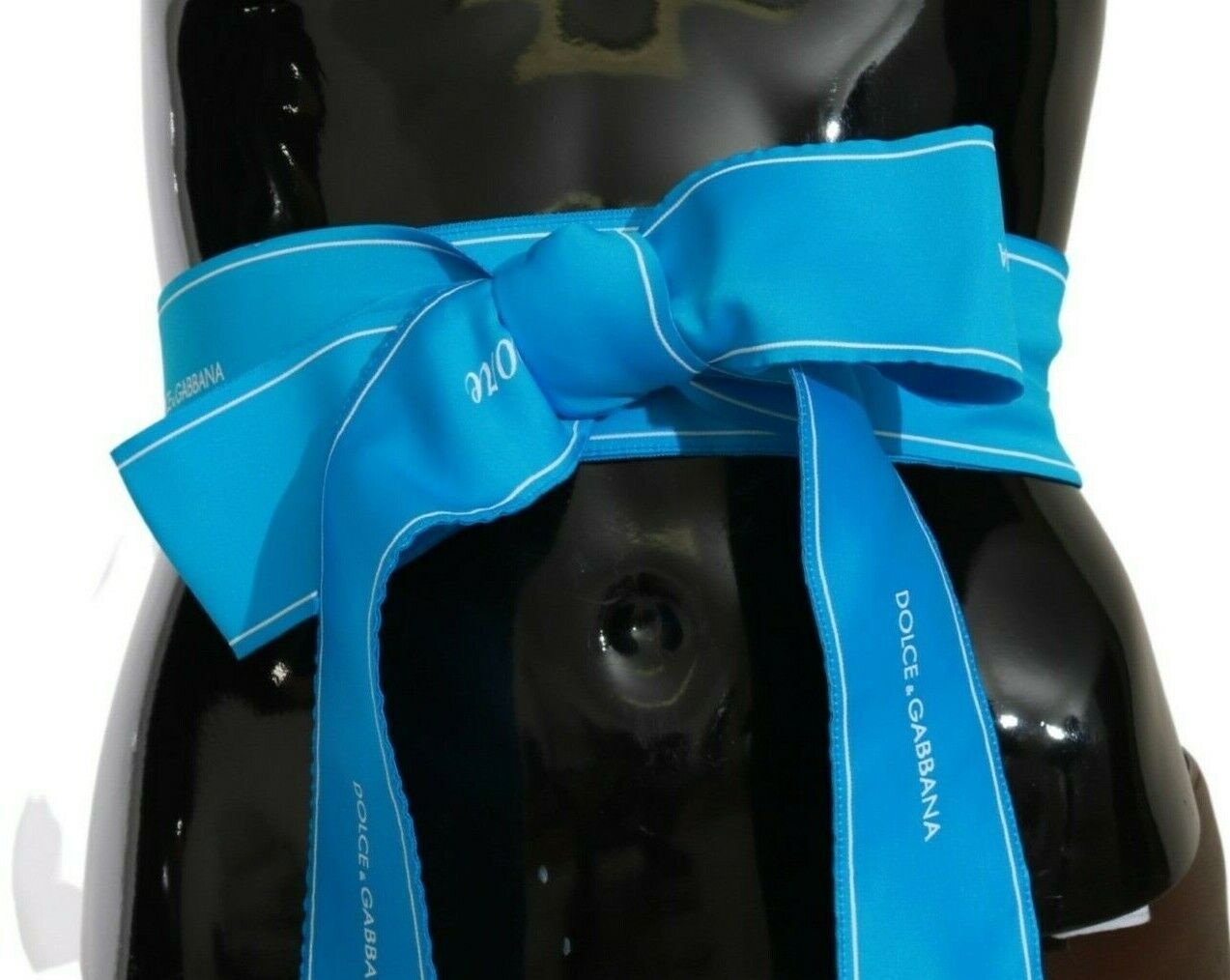 Dolce &amp; Gabbana Синя панделка с широка панделка