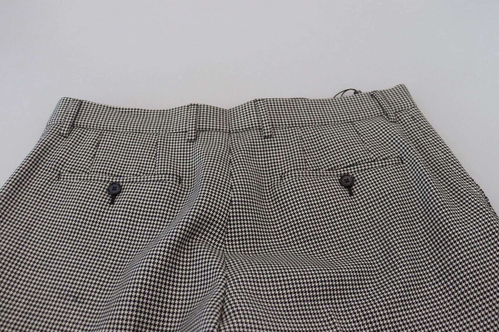 Мъжки широки панталони Dolce &amp; Gabbana в черно и бяло каре