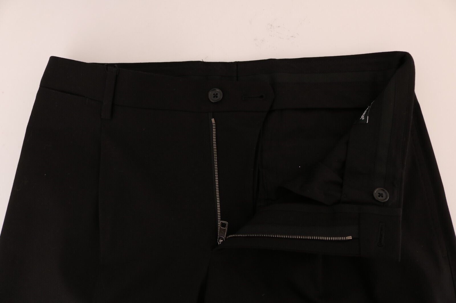 Dolce &amp; Gabbana Черен мъжки памучен панталон с прав панталон