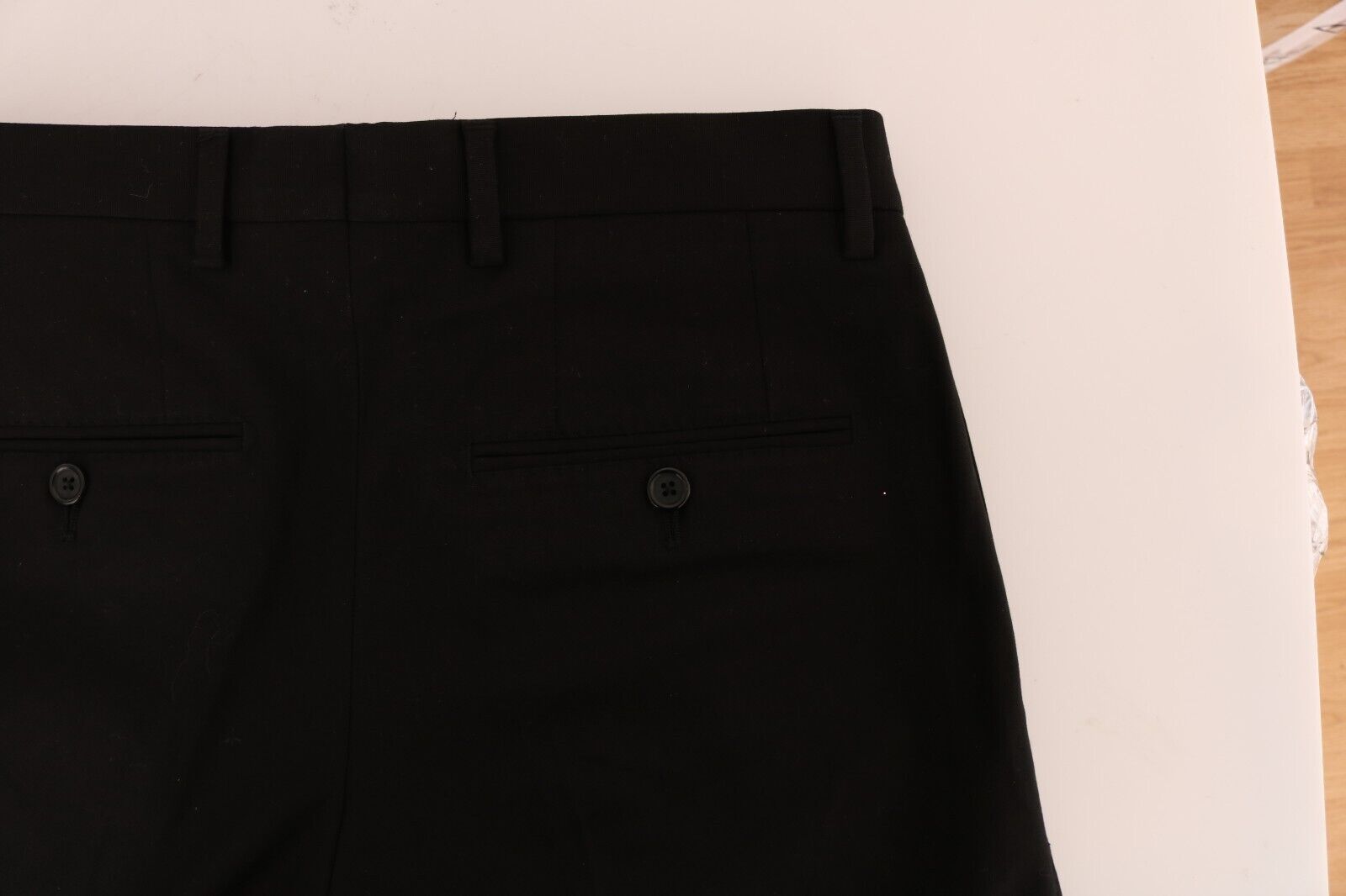 Dolce &amp; Gabbana Черен мъжки памучен панталон с прав панталон