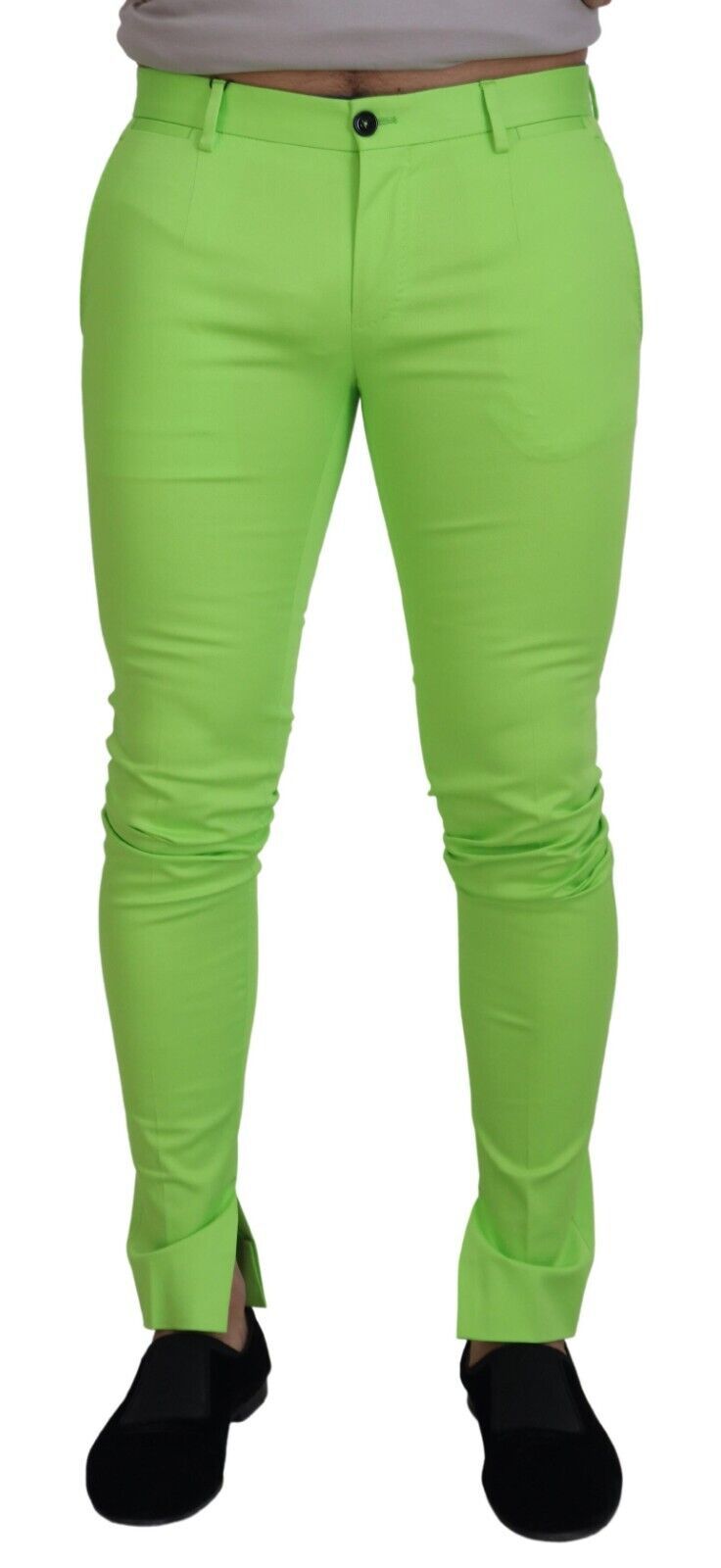 Dolce &amp; Gabbana Светло зелени памучни тесни мъжки панталони