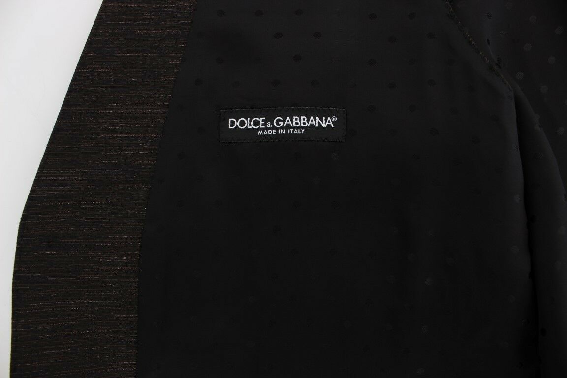 Черна вълнена рокля с лого на Dolce &amp; Gabbana