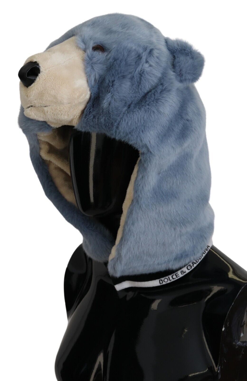 Dolce &amp; Gabbana Шапка с цяла глава със синя мечешка козина Едноразмерна полиестерна шапка