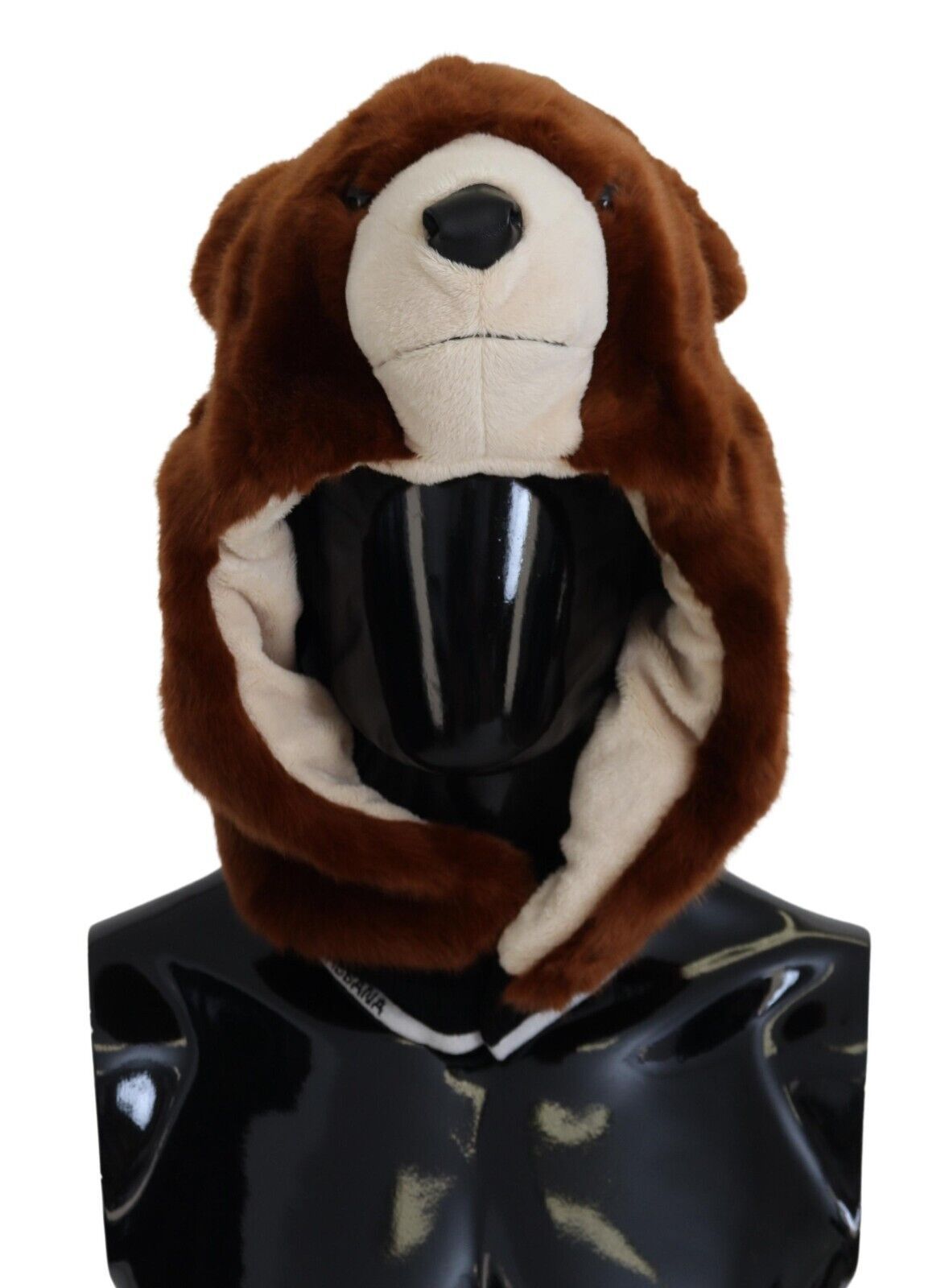 Dolce &amp; Gabbana Шапка с цяла глава от кафява мечка с един размер Полиестерна шапка