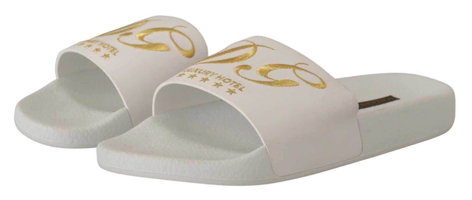 Dolce &amp; Gabbana бели кожени луксозни хотелски сандали обувки