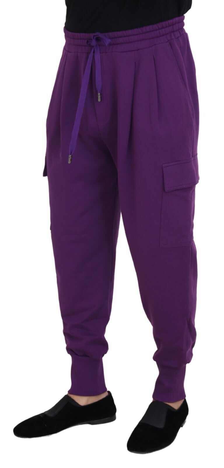 Dolce &amp; Gabbana Пурпурен памучен карго спортен панталон Панталон за джогинг