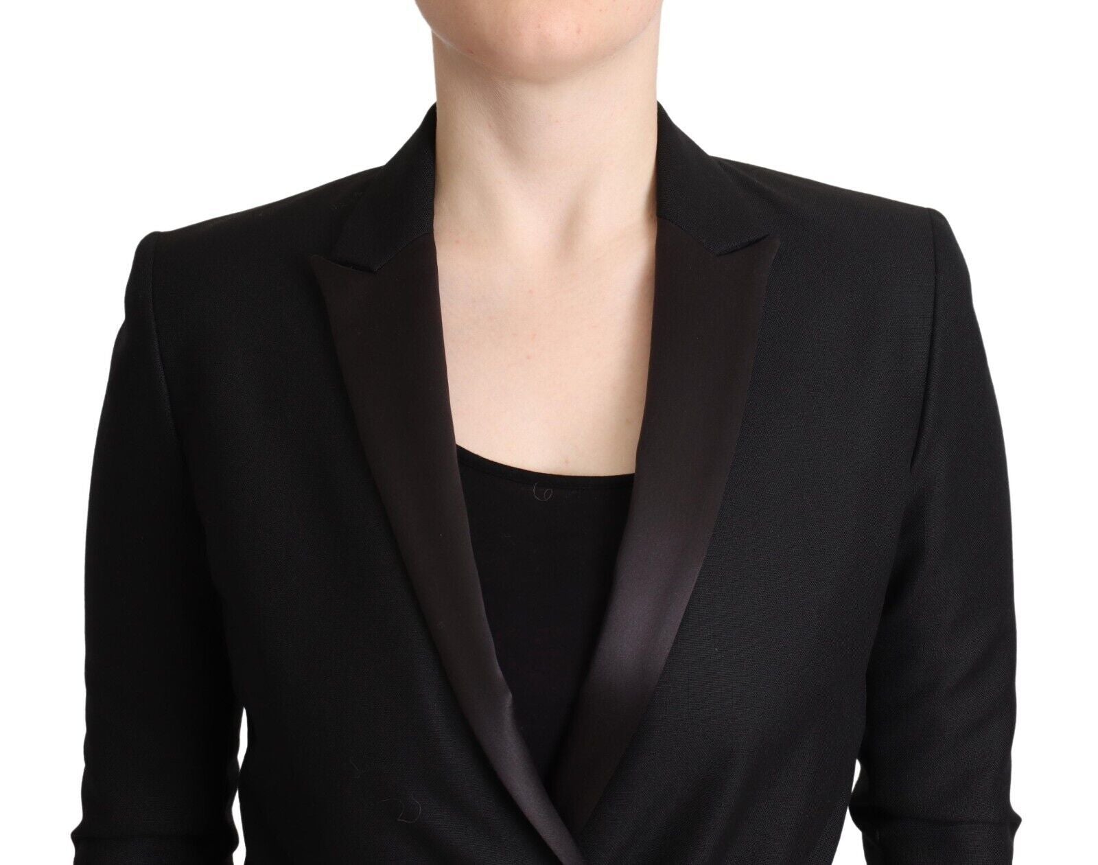 Costume National Elegant Black Double-Breasted Blazer