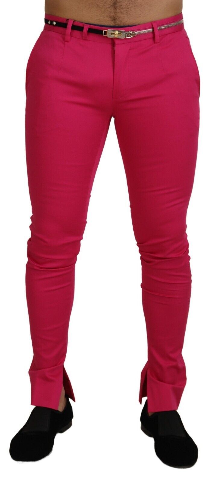 Dolce &amp; Gabbana Розови панталони с катарама и цип