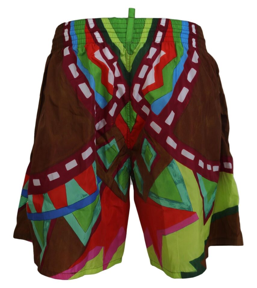 Dsquared² Многоцветни щампи Мъжки плажни бански костюми Къси