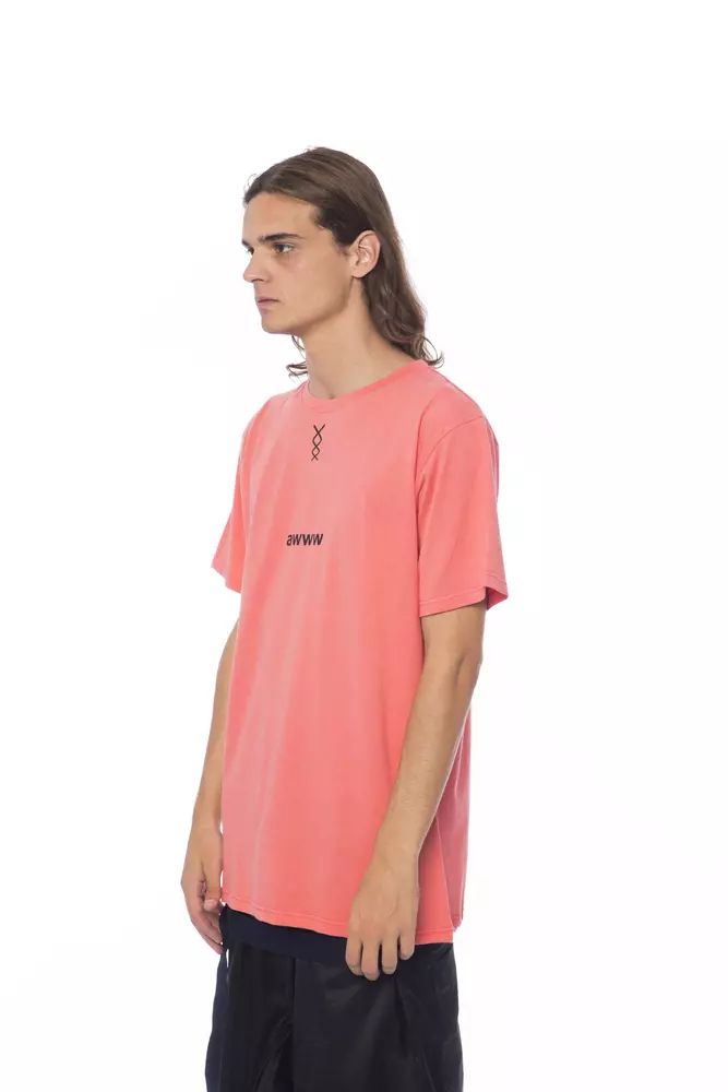 Nicolo Tonetto Elegant Pink Round Neck Cotton Tee