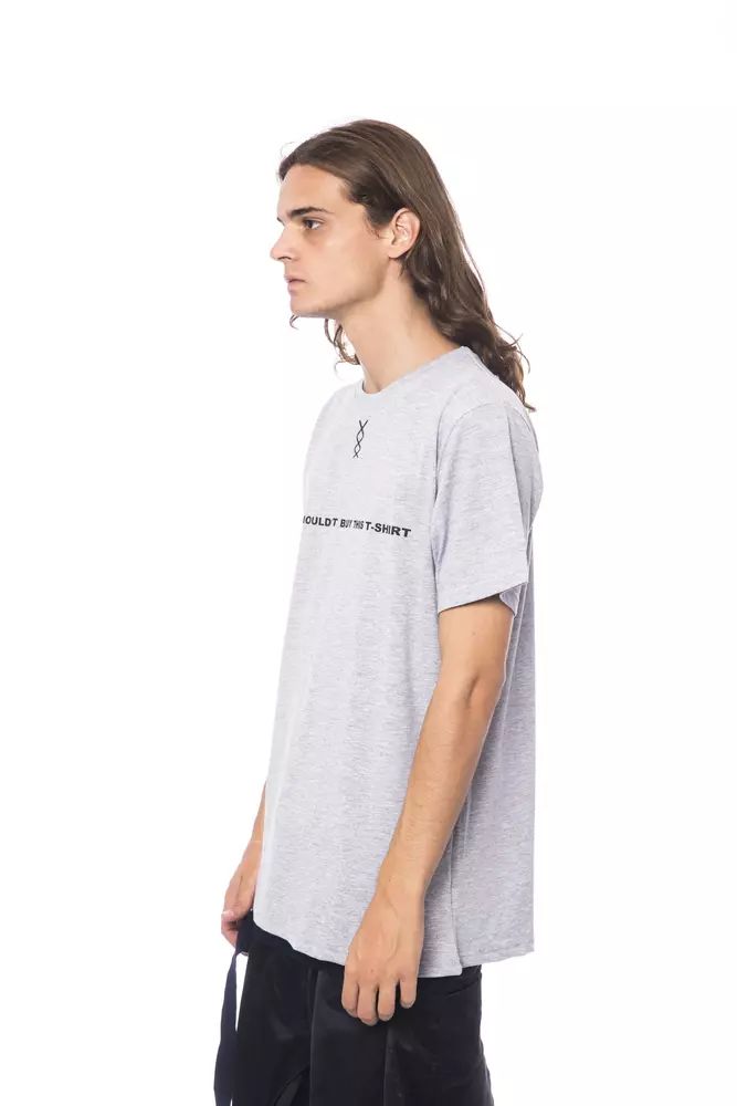 Nicolo Tonetto Sleek Gray Round Neck Cotton Tee