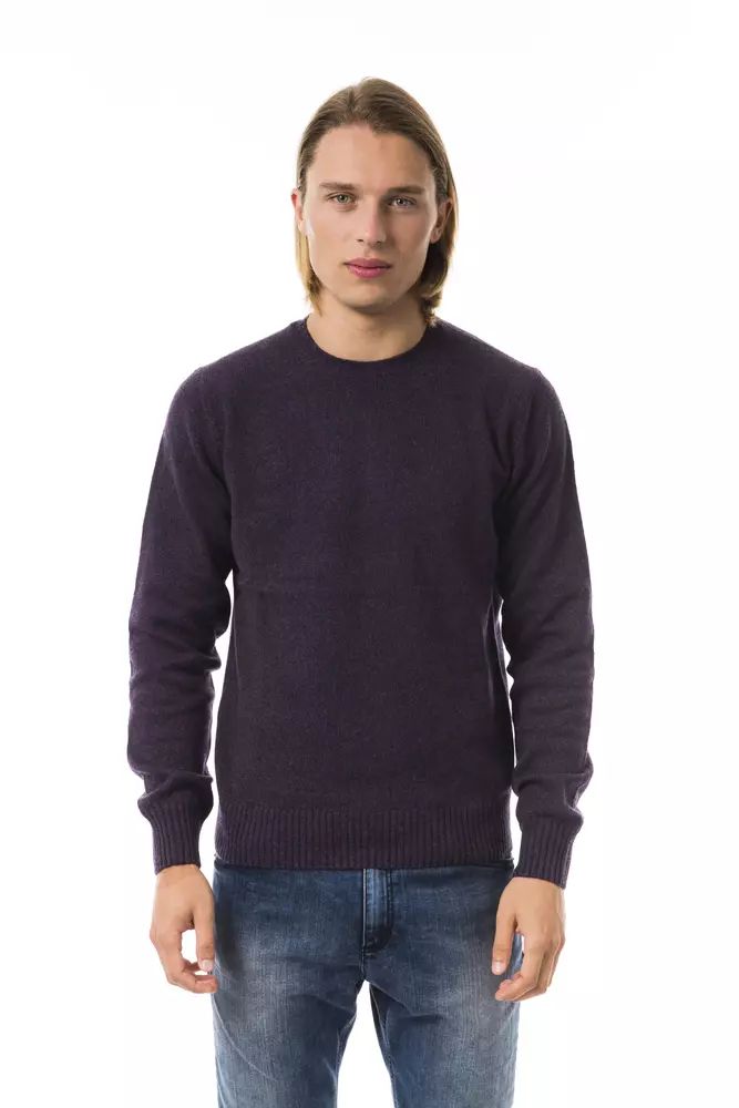 Лилав вълнен пуловер Uominitaliani