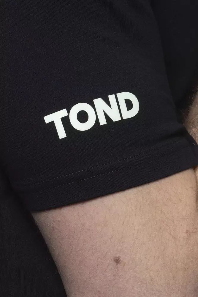 Черна памучна тениска Tond