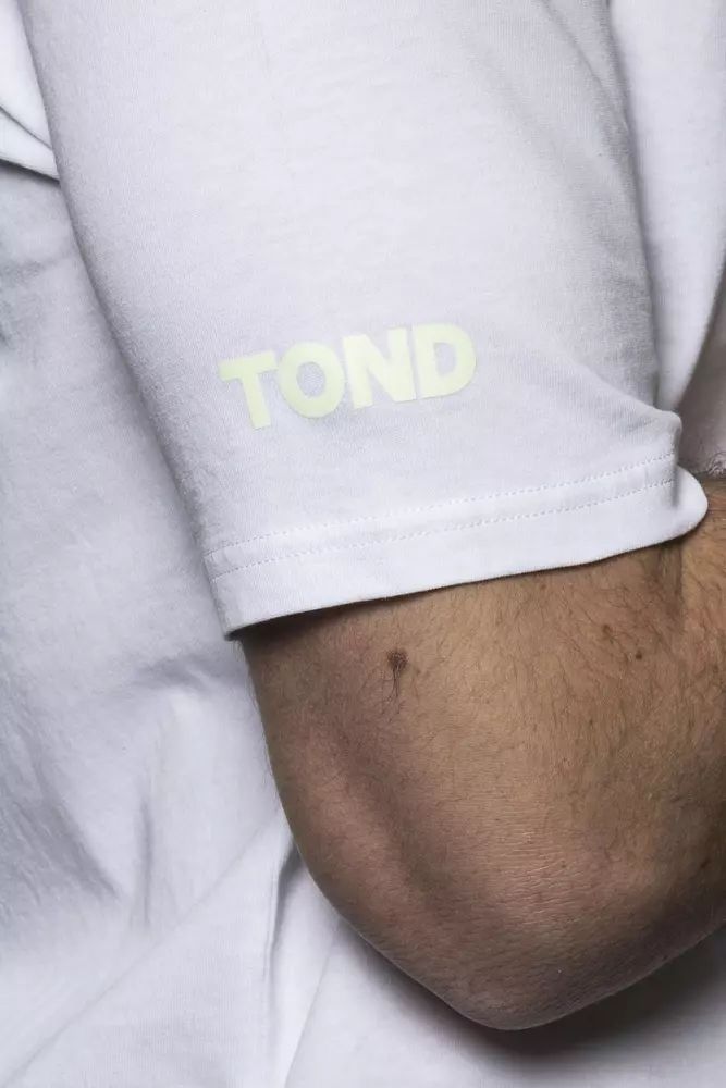 Бяла памучна тениска Tond