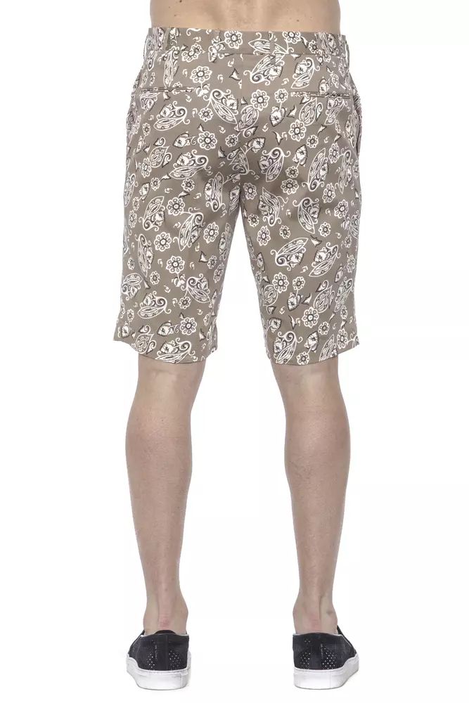PT Torino Beige Cotton Shorts