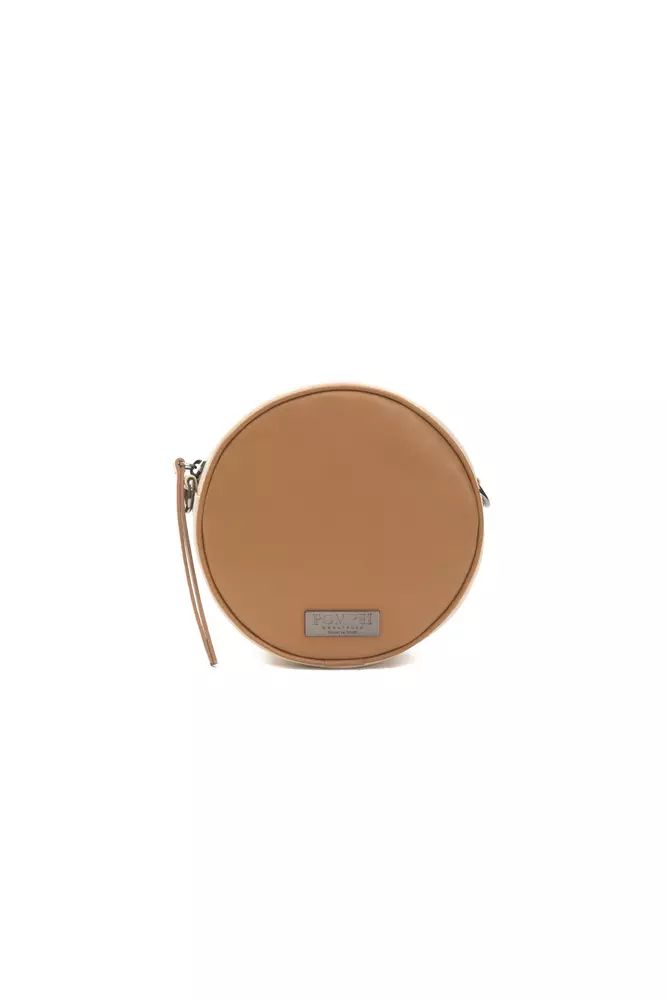Кафява кожена чанта през рамо Pompei Donatella