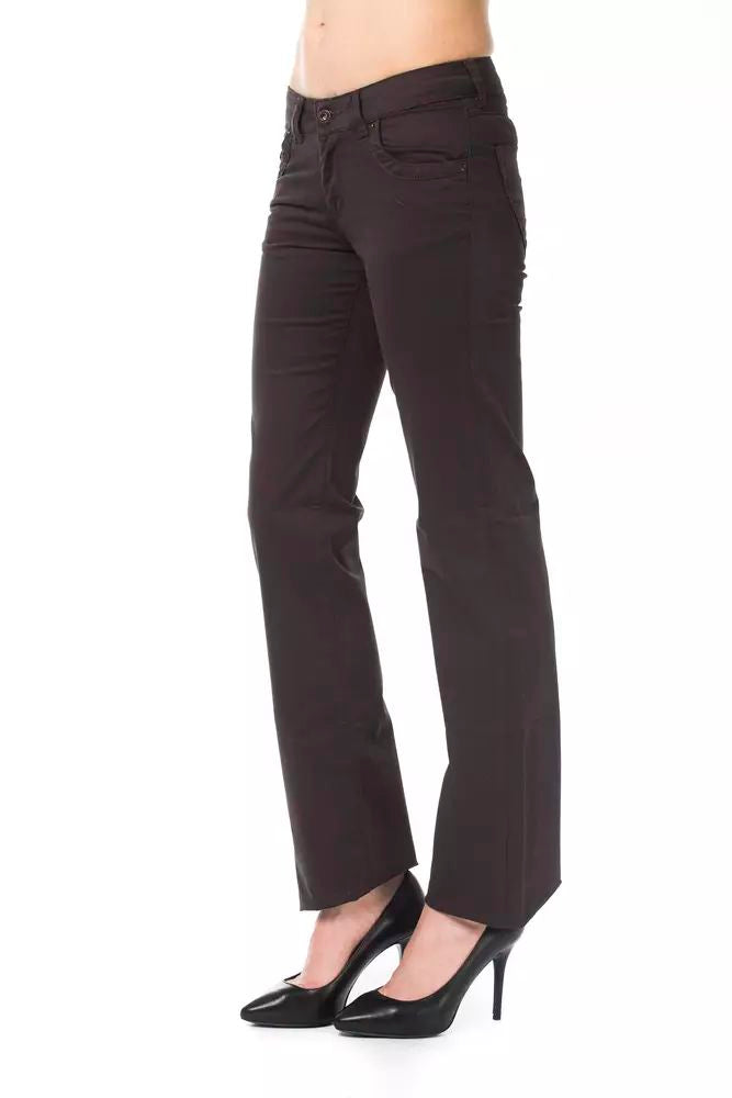 Ungaro Fever Elegant Brown Regular Fit Designer Pants